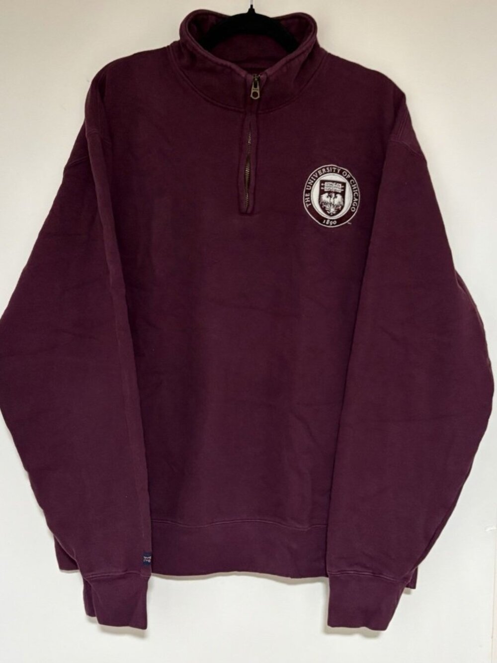 University Of Chicago Jansport Sweatshirt Vintage Maroon Long Sleeve Size XL